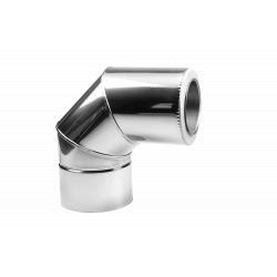 Коліно димохідне двостінне 90° (Standart thermo AISI 304) нерж/оц - діаметр Ø350/420, товщина 1 мм Коліно димохідне двостінне 90° (Standart thermo AISI 304) нерж/оц - діаметр Ø350/420, товщина 1 мм