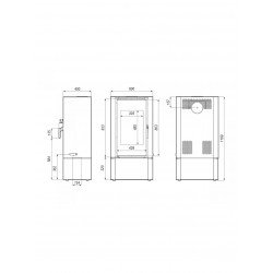 Сталева піч Defro Home SOLUM LOG Білий Сталева піч Defro Home SOLUM LOG Білий