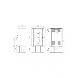 Сталева піч Defro Home SOLUM TOP Золотий Сталева піч Defro Home SOLUM TOP Золотий
