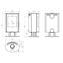 Піч камін Ember Stove E16 Stahl Піч камін Ember Stove E16 Stahl