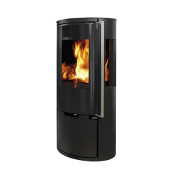 Піч камін три скла Ember kamin E15 VG Stahl