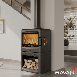 Чавунна піч камін Ravan Nevada 14 кВт на дровах