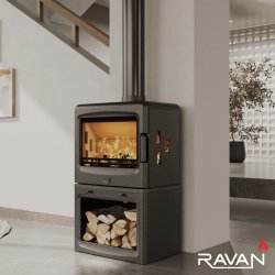 Чавунна піч камін Ravan Nevada 14 кВт на дровах