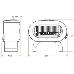 Піч-камін FIFTY Arche antracyt Invicta Піч-камін FIFTY Arche antracyt Invicta