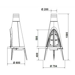 Піч-камін TIPI Invicta Піч-камін TIPI Invicta