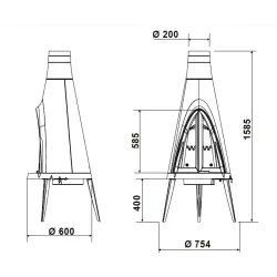 Піч-камін TIPI Invicta Піч-камін TIPI Invicta