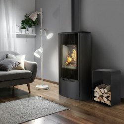 Сталева піч-камін Kratki KOZA ENYO панорама (6,0 кВт)