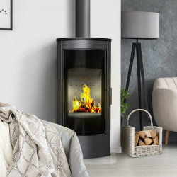 Сталева піч-камін Kratki KOZA TITAN GLASS панорама (11,0 кВт)